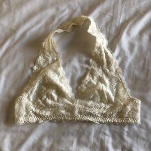 Free People Lace Halter Bralette